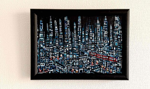 油彩画 | まち | ブラック