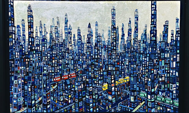 Oil colour | Blue city