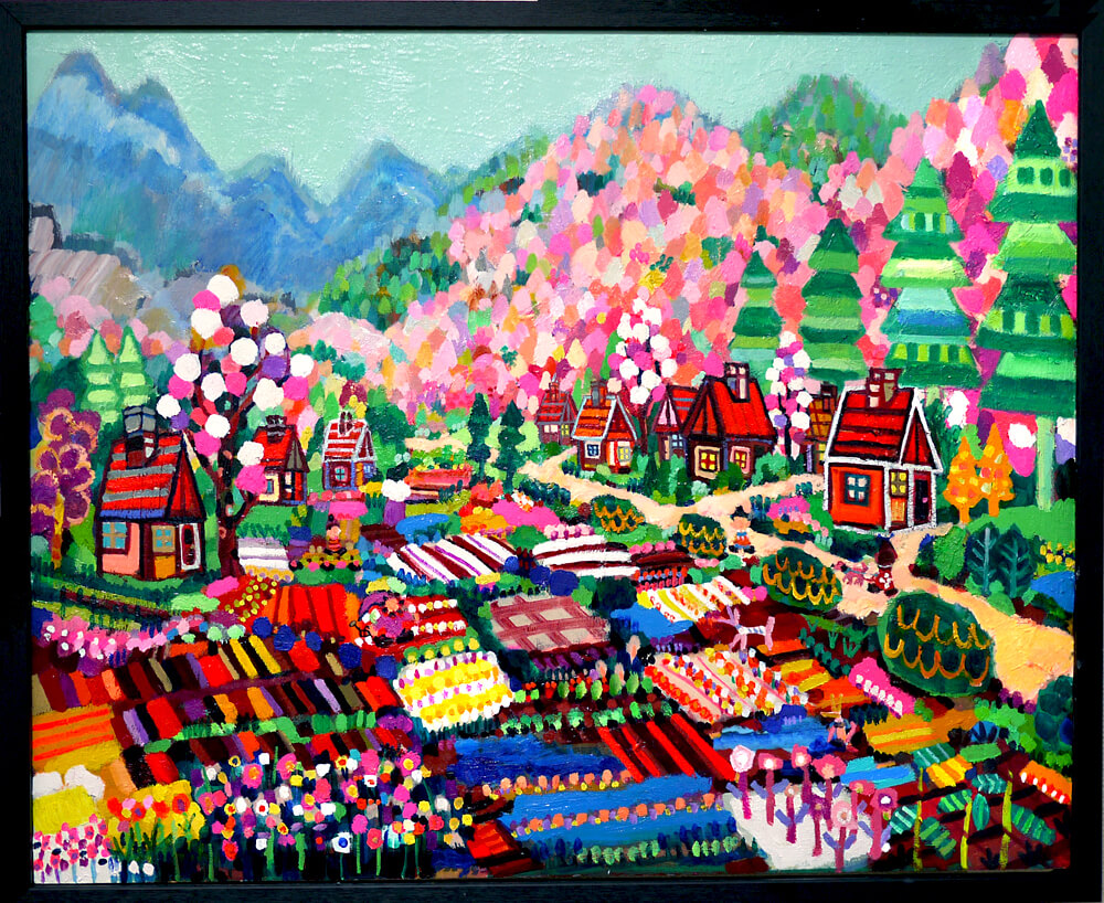 油彩画 | 花畑のいえ | Taro Otani | Official site