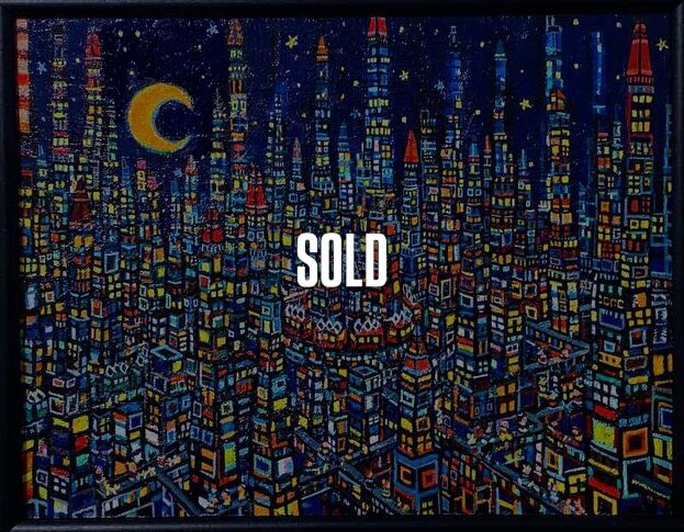 油彩画 | neon city | Taro Otani | Official site