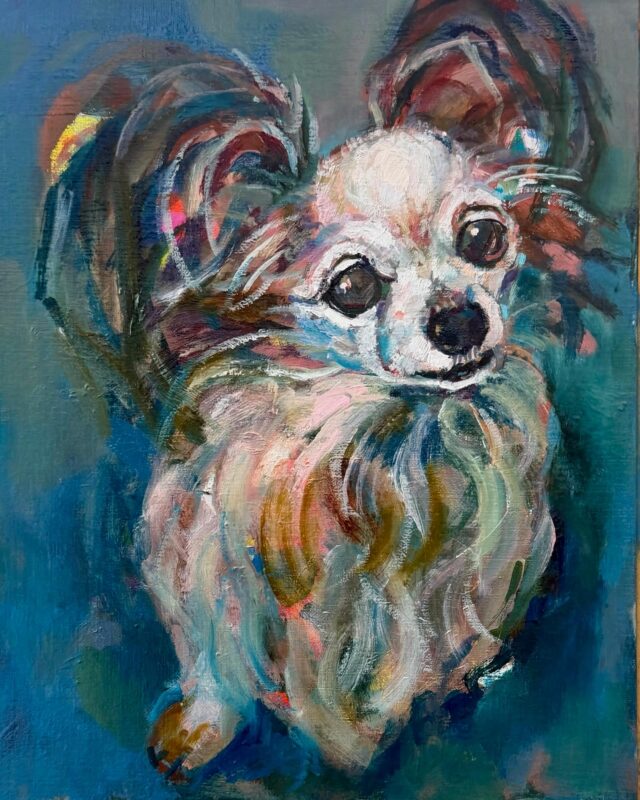 油彩画 | ミニチュアシュナウザー | Taro Otani | Official site #犬