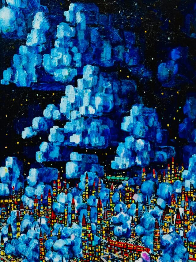 油彩画 | neon city | Taro Otani | Official site