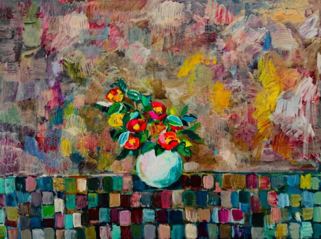 油彩画 | four o'clock town | Taro Otani | Official site
